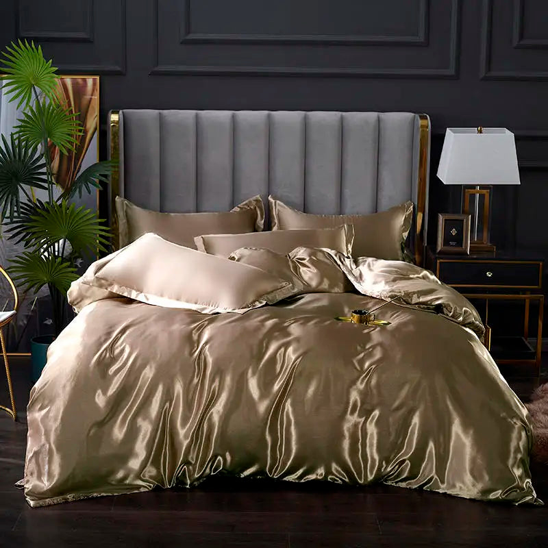 Enjoy 1pc Bed Cover for Summer, Queen/King Size Quilt Covers, Satin Bedding Set for Two Persons, Double Bedding (no pillowcases)