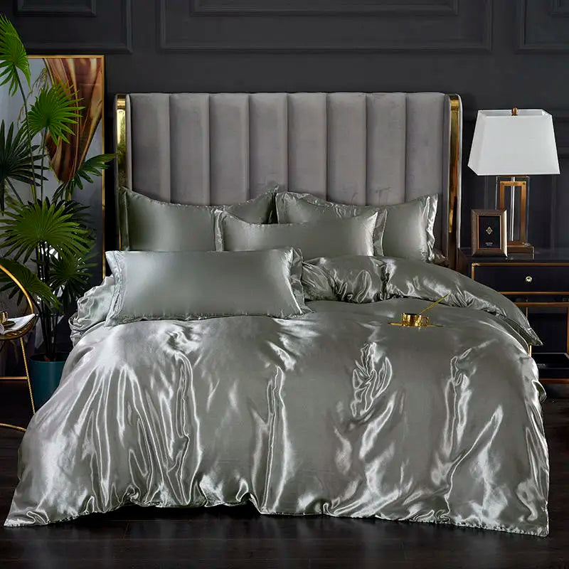 Enjoy 1pc Bed Cover for Summer, Queen/King Size Quilt Covers, Satin Bedding Set for Two Persons, Double Bedding (no pillowcases)