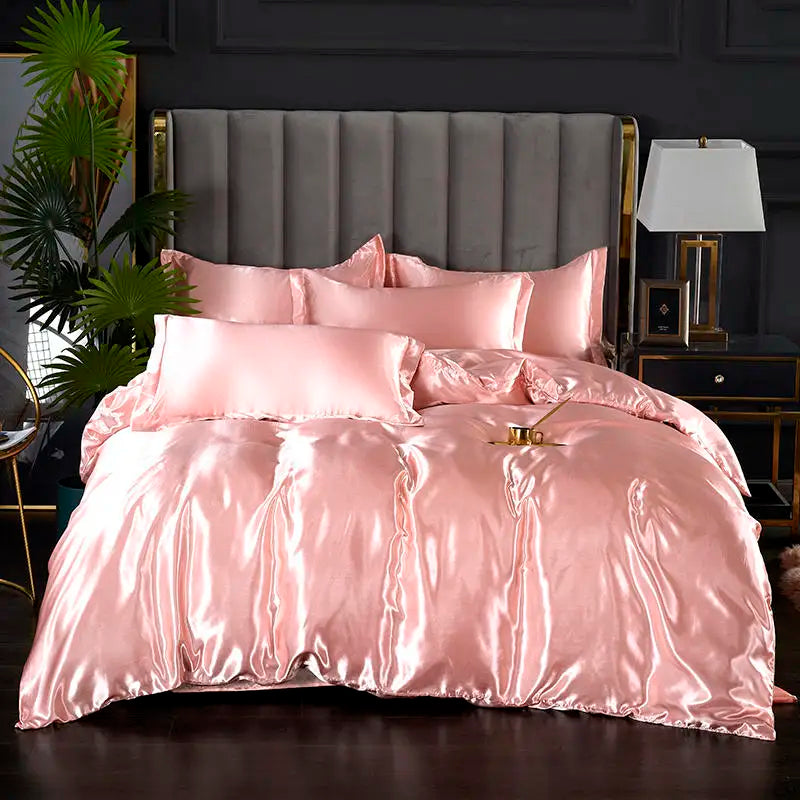 Enjoy 1pc Bed Cover for Summer, Queen/King Size Quilt Covers, Satin Bedding Set for Two Persons, Double Bedding (no pillowcases)