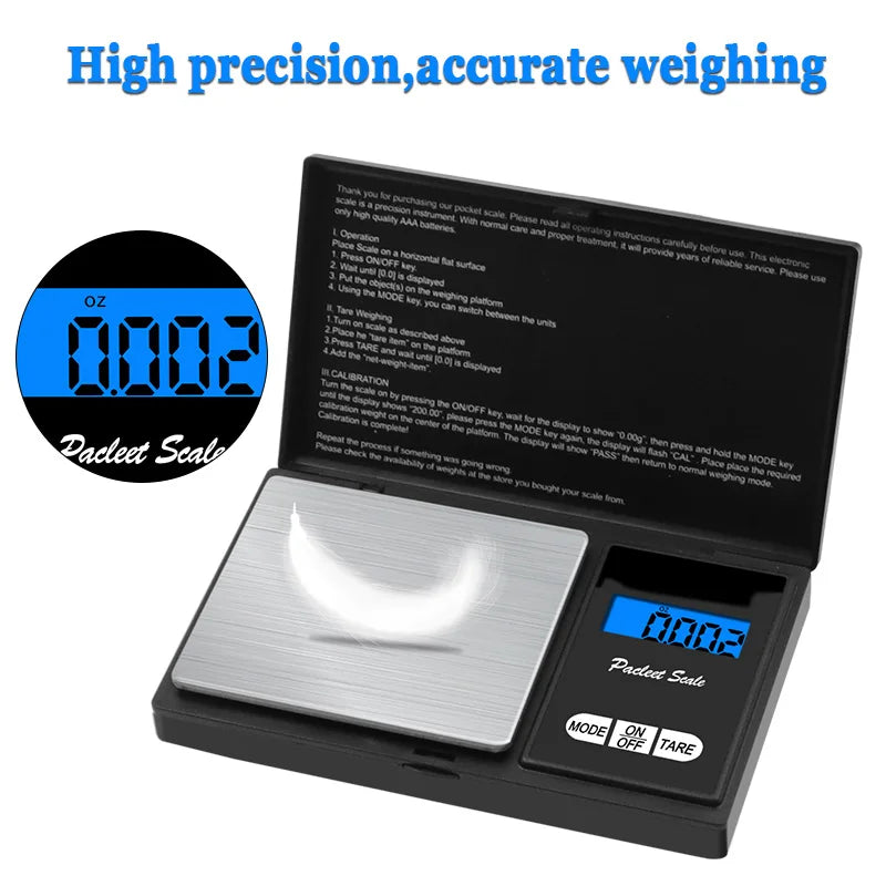 100g 200g 300g 500g 1kg 0.01g 0.1g mini electronic scale pocket digital scale for gold sterling silver jewelry scale