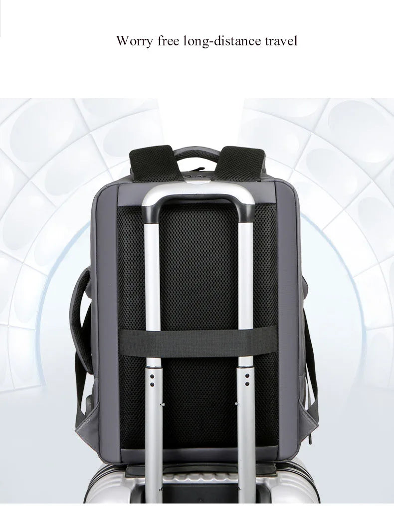 Men Large Capacity Backpack USB Charging Male Laptop Bagpack Waterproof Business Travel Back Pack Luggage Bag Mochila