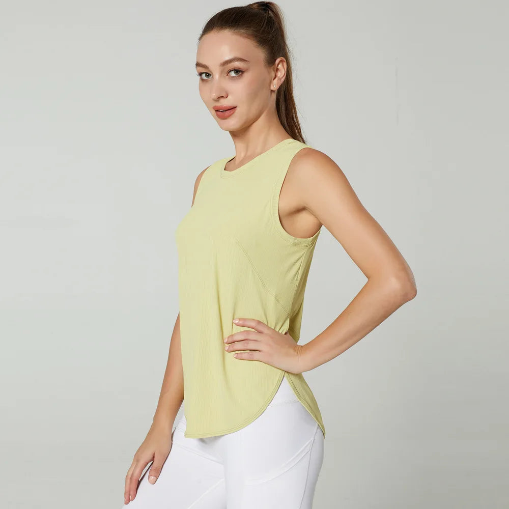 GUTA S-XL Yoga Shirt Women Gym Shirt Quick Dry Sports Shirts  Back Gym Top Women's Fitness Shirt Sleeveless Sports Top Yoga Vest