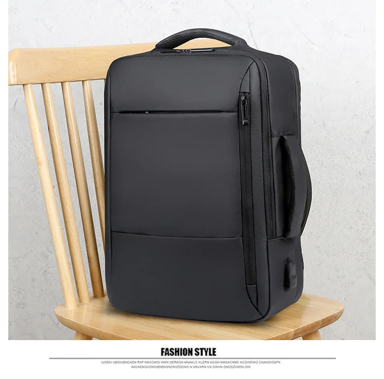 Men Large Capacity Backpack USB Charging Male Laptop Bagpack Waterproof Business Travel Back Pack Luggage Bag Mochila