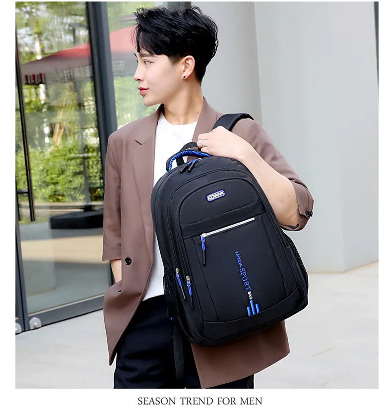 Men's Backpacks Oxford Waterproof Rucksack Business Computer Bag Casual Travel Backpack Senior High School Student Schoolbag