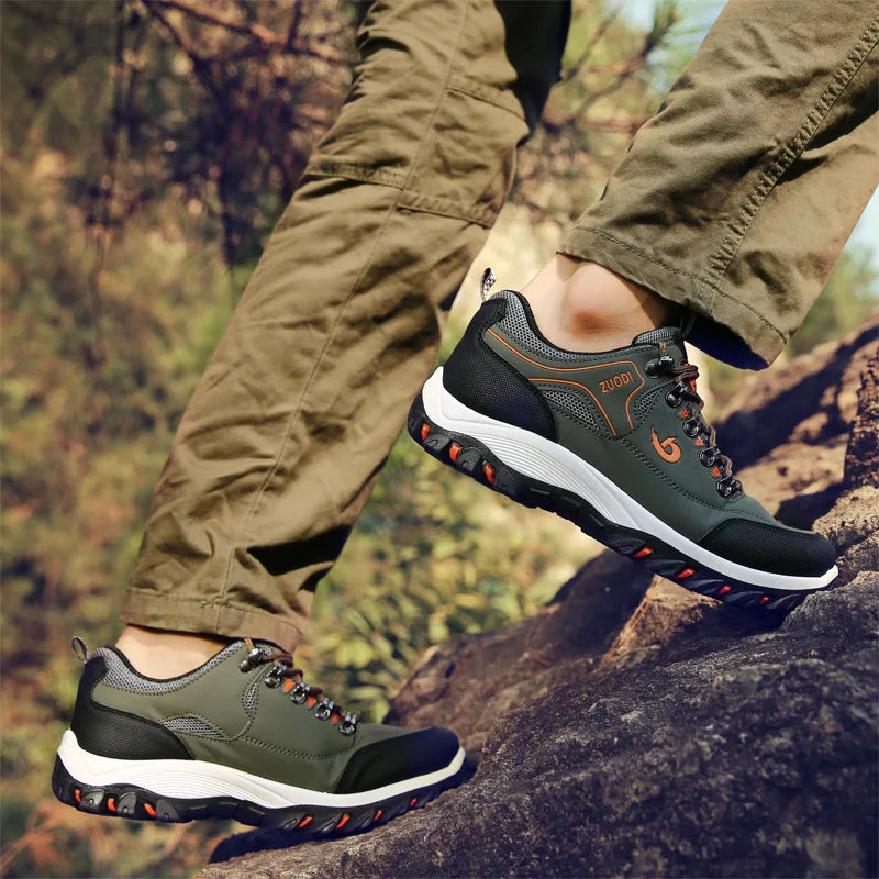 Men's 38-48 Large Outdoor Shoes: Waterproof, Anti-slip, Ideal for Hiking, Mountaineering, Camping, Running, and Jogging