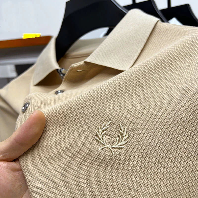 2024 Summer New Embroidered Men's Leisure POLO High Quality Brand 100% Cotton Men's Polo Shirt with Short Sleeves