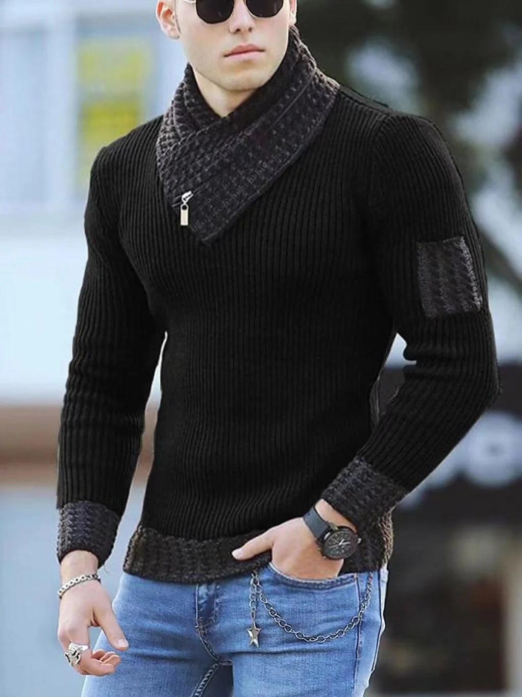 Autumn/Winter 2024: Korean-style Oversized Wool Turtleneck Sweater for Men, Vintage Casual Warm Cotton Pullovers