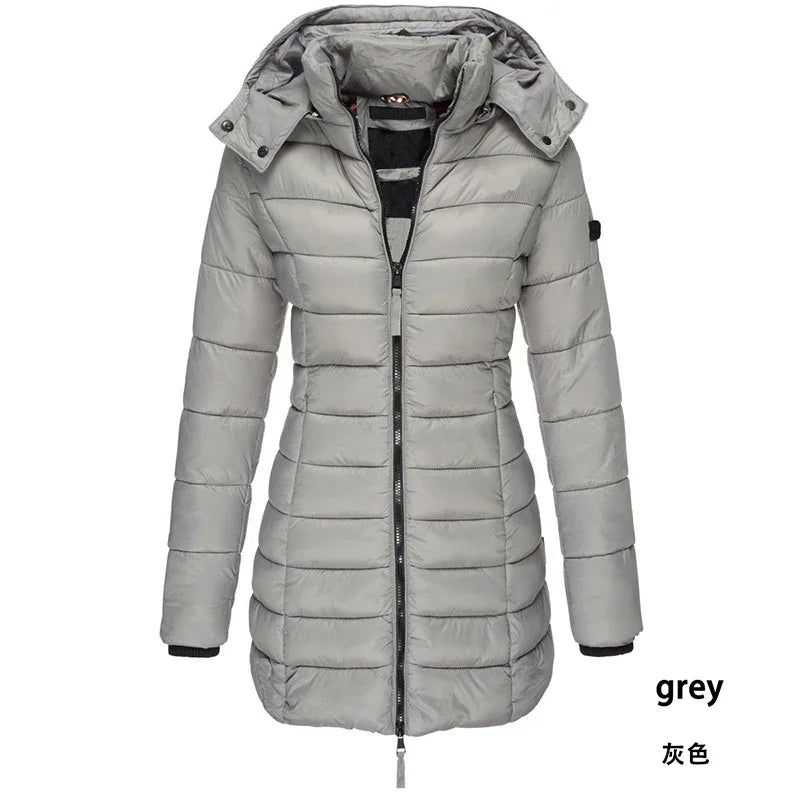 Womens Winter Long Down Coat Thicken Warm Hooded Puffer Jacket Overcoat