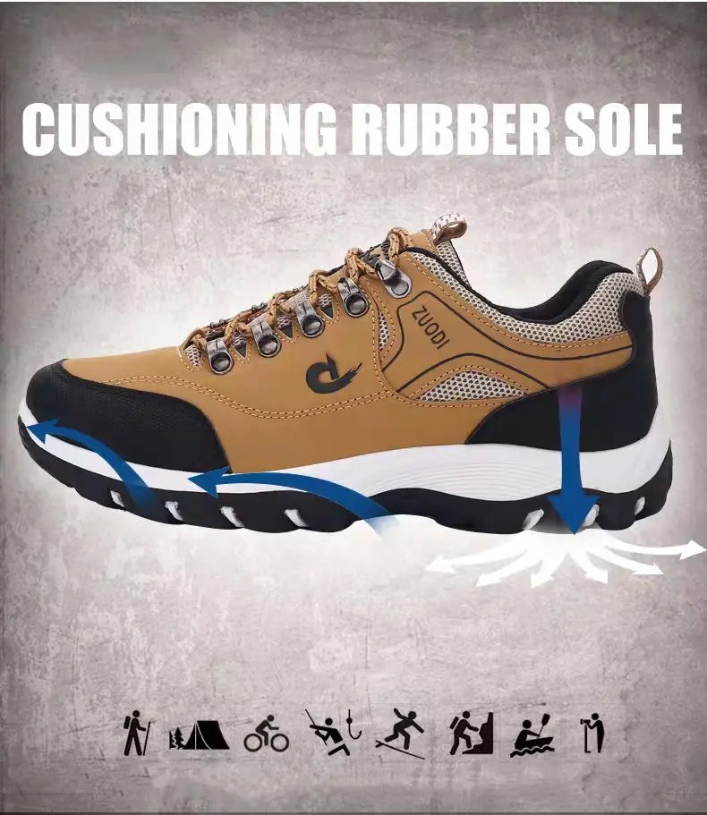 Men's 38-48 Large Outdoor Shoes: Waterproof, Anti-slip, Ideal for Hiking, Mountaineering, Camping, Running, and Jogging