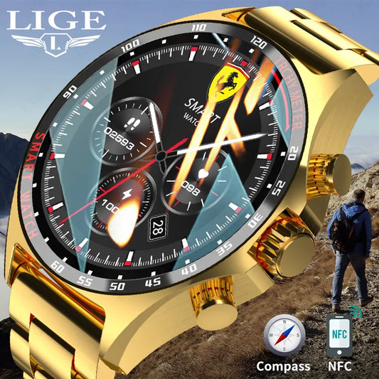 LIGE's new smartwatch: Outdoor compass, NFC access, IP68 waterproof, fitness tracker