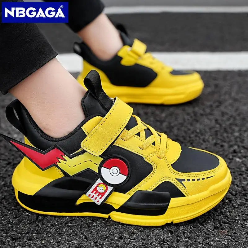 New Cartoon Kids Shoes: Fashionable Classic Sneakers for Boys & Girls. Casual Outdoor Style with Leather