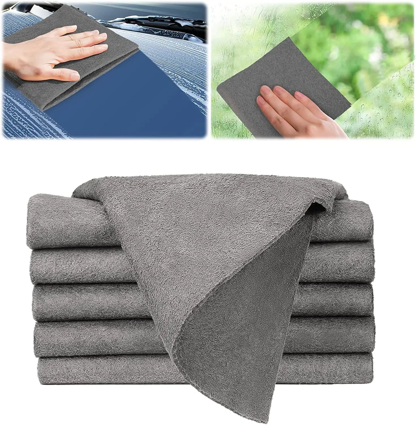 3/5/10 Pcs Thickened Magic Cleaning Cloth Magic Streak Free Microfiber Cloth Reusable Glass Cleaning Rag for Kitchens Glass Cars