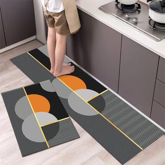 Modern Kitchen Mat Bedroom Entrance Doormat Home Decoration Balcony Corridor Long Strip Rugs Bathroom Non-Slip Floor Mat