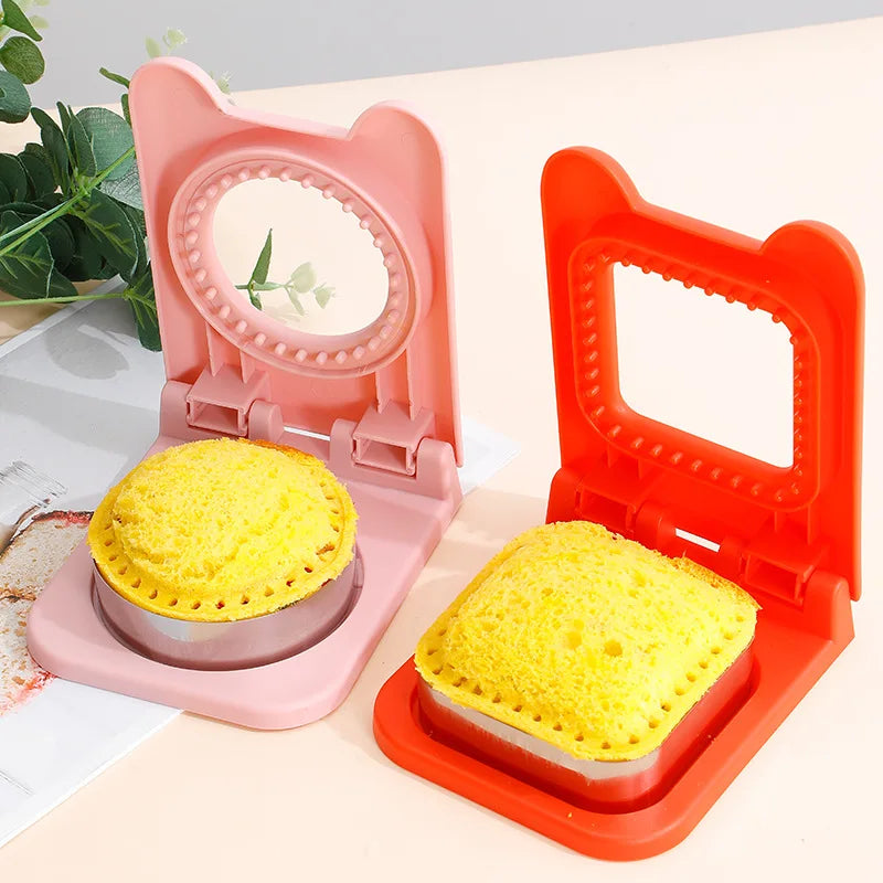 DIY breakfast sandwich maker with bread mold for easy toast and biscuit shaping. Kitchen tool for cutting sandwich bread