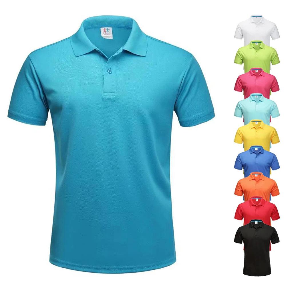 Running Dry Fit Polo Shirts Men Polyester Golf T Shirts Mens Sport T-shirt Quick Dry Tshirts Unisex Camisas Polos Para Hombres