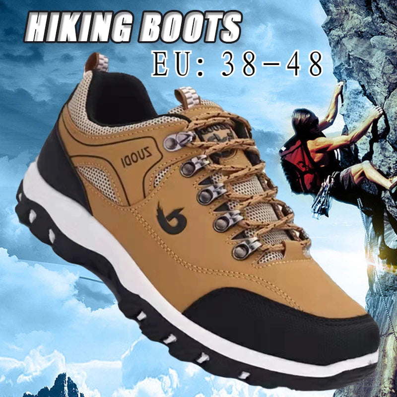 Men's 38-48 Large Outdoor Shoes: Waterproof, Anti-slip, Ideal for Hiking, Mountaineering, Camping, Running, and Jogging