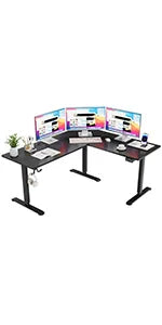 Furmax Electric Height Adjustable Standing Large 55 X 24 Inches Sit Stand Up Home Office Computer Desk Memory Preset W