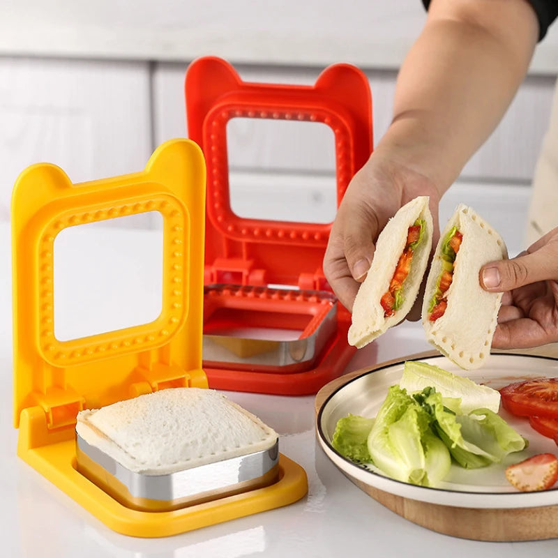 DIY breakfast sandwich maker with bread mold for easy toast and biscuit shaping. Kitchen tool for cutting sandwich bread