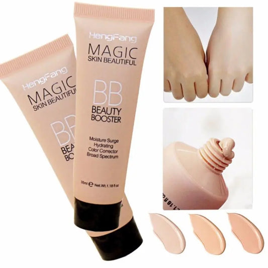 3-color BB Cream: Long-lasting, waterproof foundation for flawless coverage and acne concealment in Korean makeup