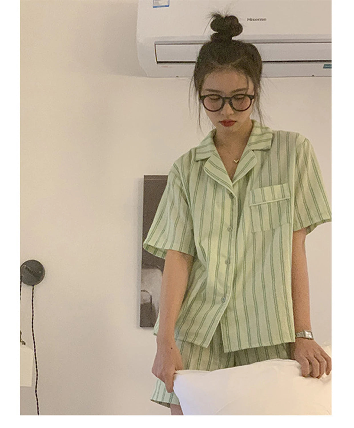 Summer Short Sleeve Shorts Pajama Set Women's pajamas Sweet Students Can Wear Home Clothes Set Korean Style 2024 Hot Sale Spring