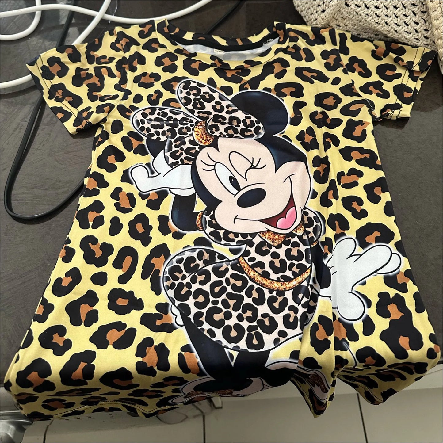 Fashion Girls' Dress Minnie Mouse 3d Print Dresses For 2 to 8 Year Old Girl Kids' Clothes Prom Dresses Party Wear Baby Clothing