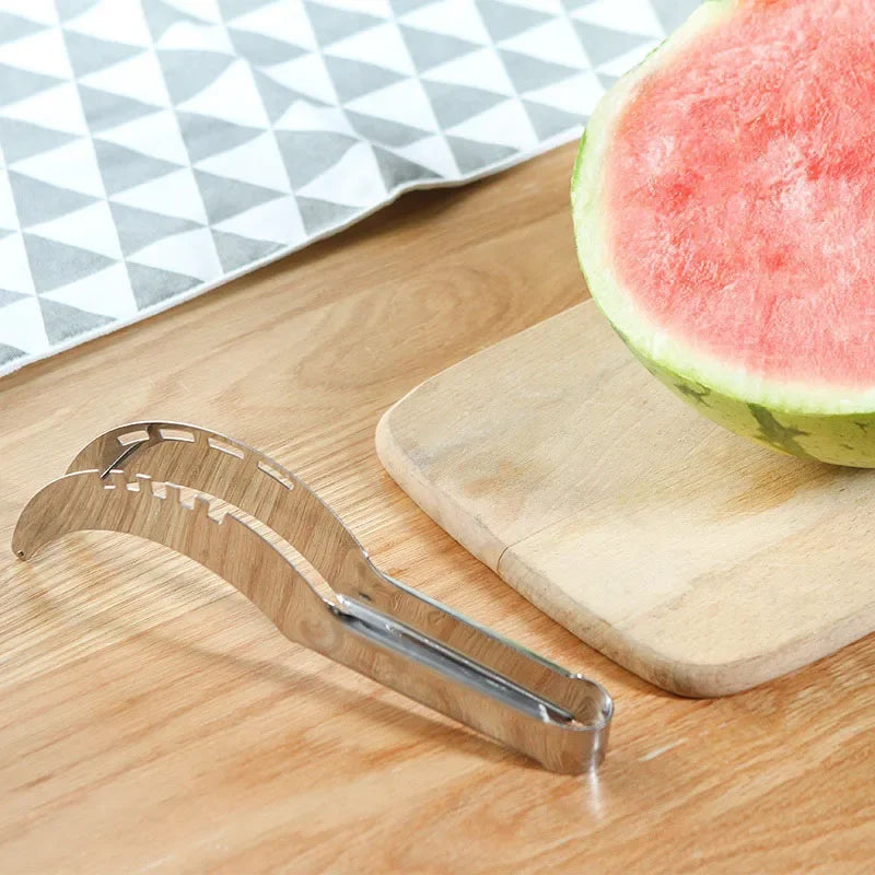 Kitchen accessories gadgets 304 stainless steel watermelon crafts slicer knife core fruit and vegetable tools