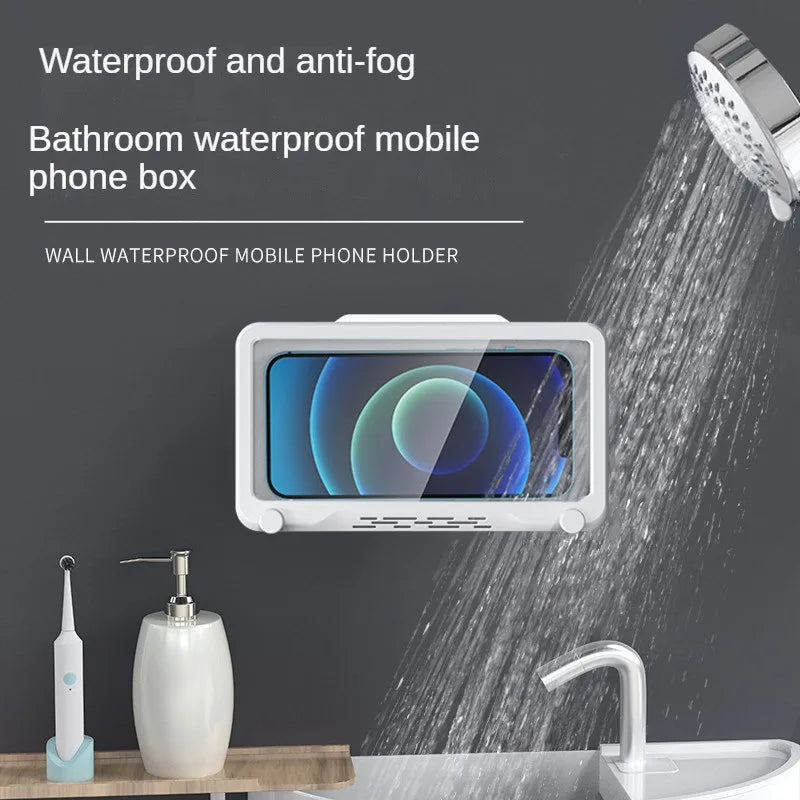 Waterproof Phones Storage Phone Case Bath Wall Mounted Holder Sealed Touchable Organizer Travel Portable Bathroom Storage Racks