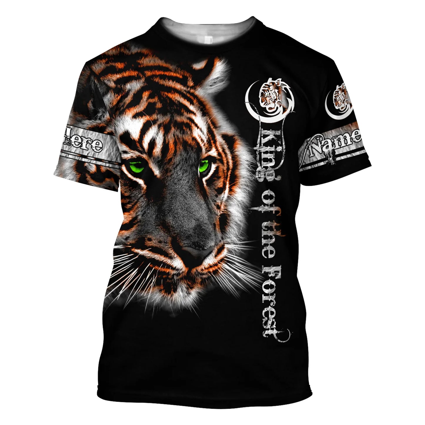 3D Tiger Print T-Shirt for Men: Boutique Animal Graphic Tee, Summer Trend Harajuku Oversized Short Sleeve Leisure O-Neck Top