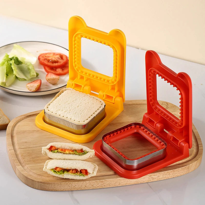 DIY breakfast sandwich maker with bread mold for easy toast and biscuit shaping. Kitchen tool for cutting sandwich bread