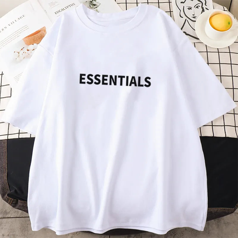 Summer Essentials: Alphabet Print T-Shirt for Women and High-Quality Oversized Tees for Men by a Fashion Brand