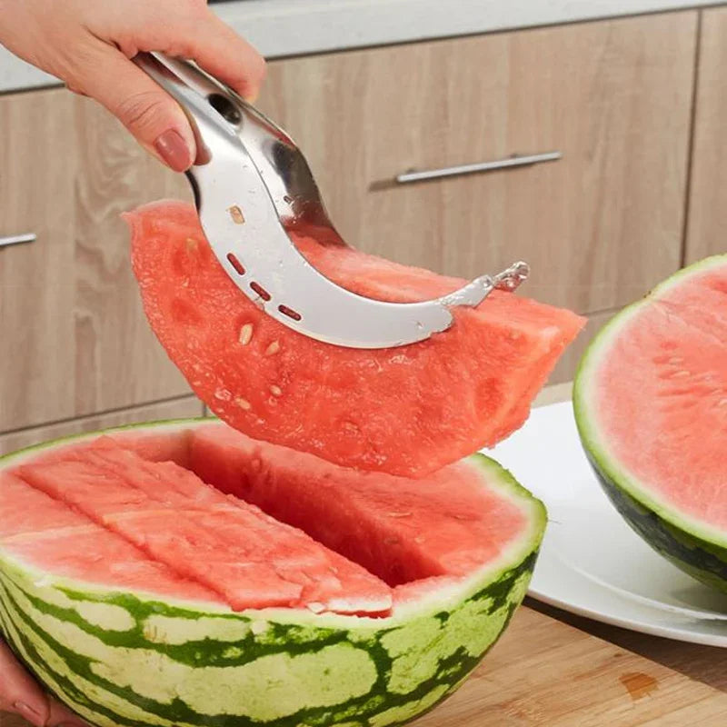 Kitchen accessories gadgets 304 stainless steel watermelon crafts slicer knife core fruit and vegetable tools