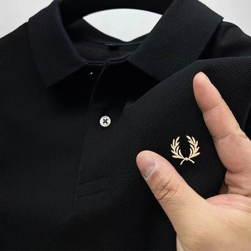 2024 Summer New Embroidered Men's Leisure POLO High Quality Brand 100% Cotton Men's Polo Shirt with Short Sleeves