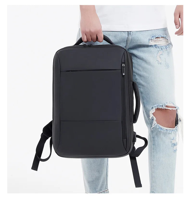 Men Large Capacity Backpack USB Charging Male Laptop Bagpack Waterproof Business Travel Back Pack Luggage Bag Mochila