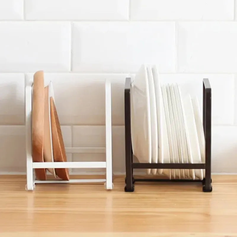 Compact New Portable Pot Rack Cover for Organized Kitchen Plate Drying and Storage.