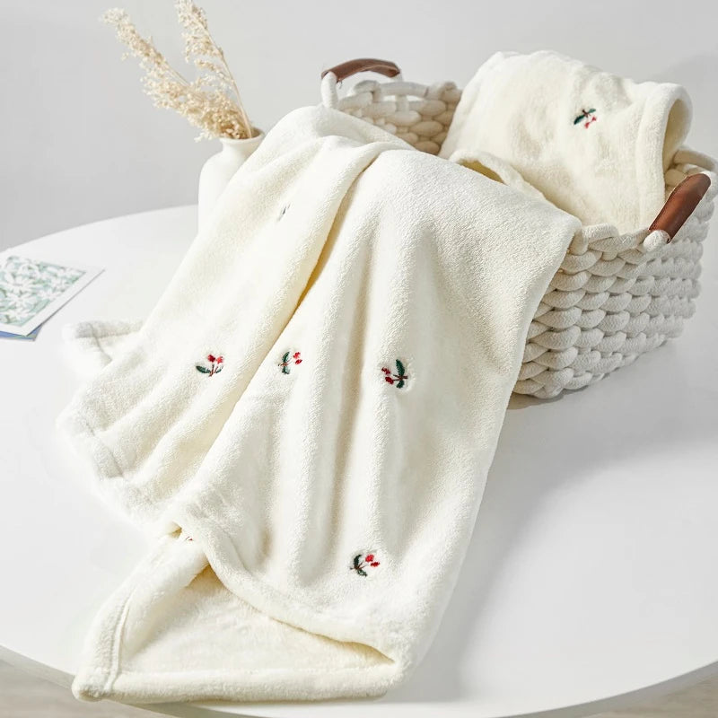 Newborn Fleece Swaddle Blanket for Stroller and Bedding