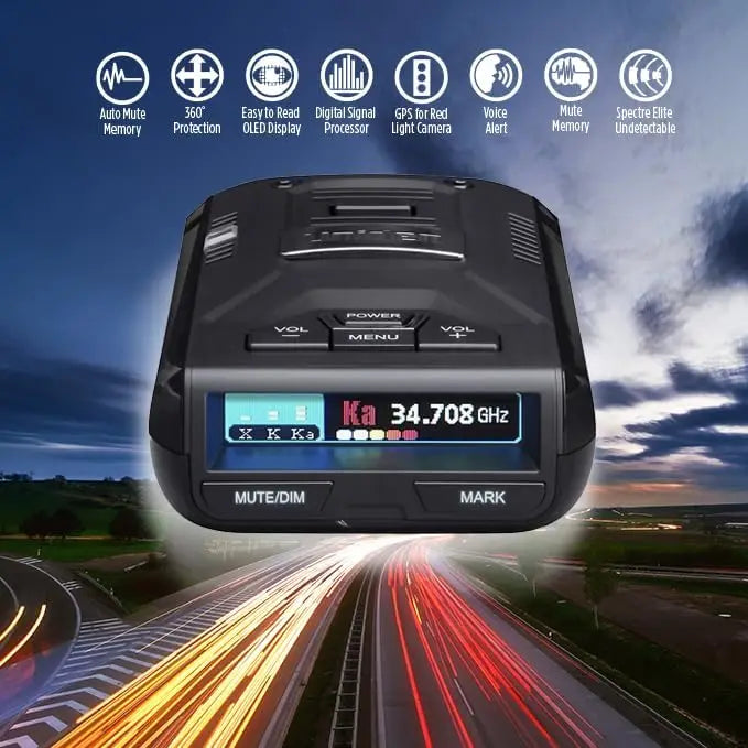 Uniden R3 EXTREME LONG RANGE Laser/Radar Detector, Record Shattering Performance, Built-in GPS w/ Mute Memory, Voice Alerts