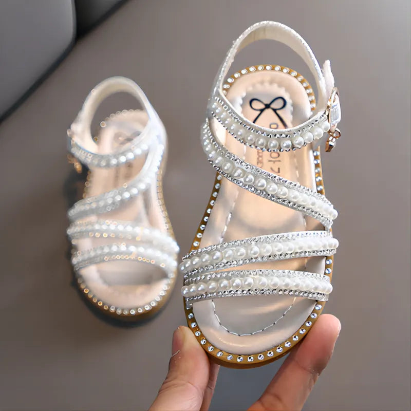 Sparkling Rhinestone Princess Sandals: Stylish Summer Footwear for Girls