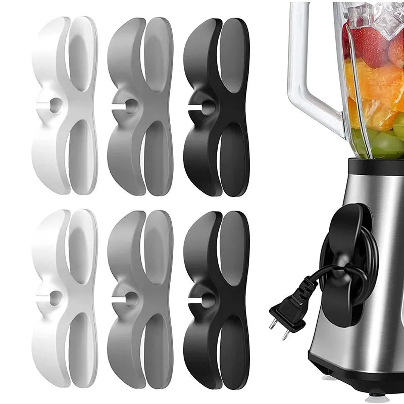 4PCS Cord winder organizer set for kitchen appliances. Helps manage cables neatly. Ideal for air fryers, coffee machines, etc