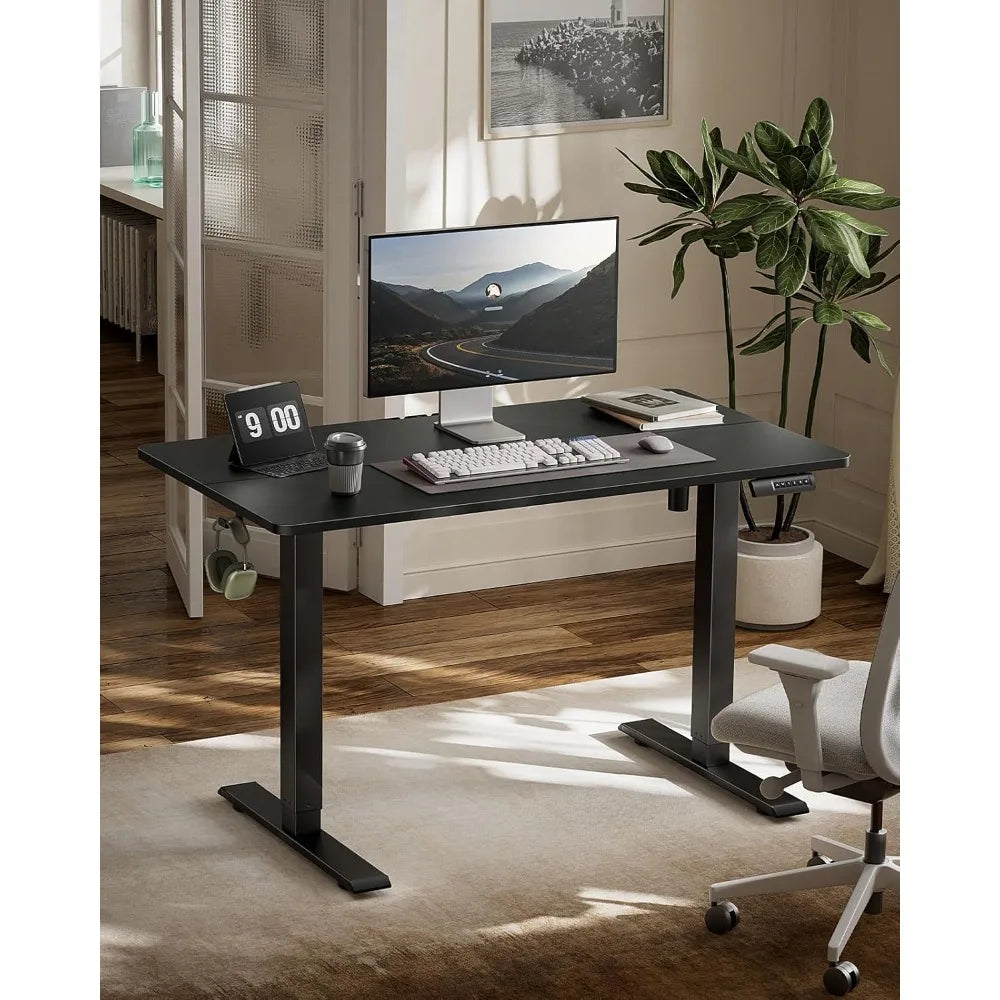 Electric Standing Desk with Sedentary Reminder, 48 * 24 Inch Standing Desk Adjustable Height, Stand up Desk