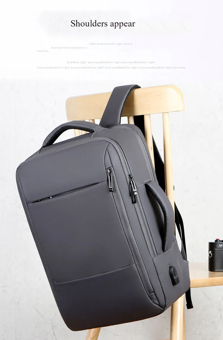 Men Large Capacity Backpack USB Charging Male Laptop Bagpack Waterproof Business Travel Back Pack Luggage Bag Mochila