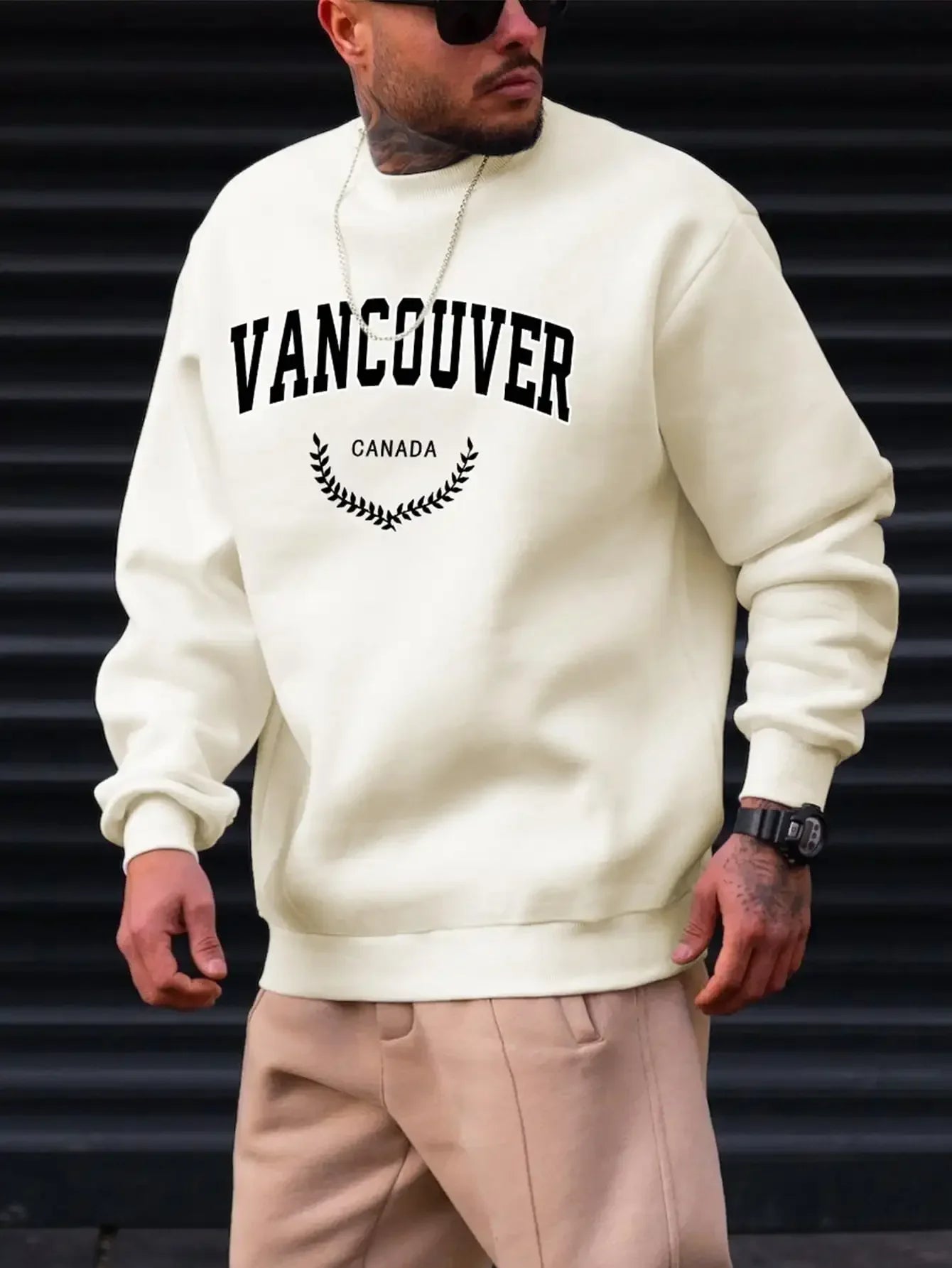 Vancouver Canada Leaf Design Mens Tops Autumn New Clothes Street Style Casual Sweatshirts Fashion Hip Hop Male Sportswear