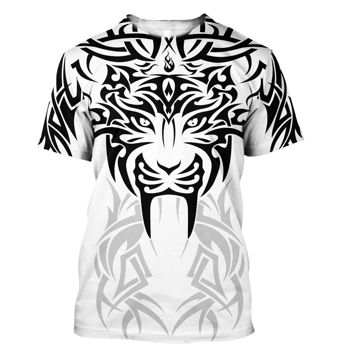 3D Tiger Print T-Shirt for Men: Boutique Animal Graphic Tee, Summer Trend Harajuku Oversized Short Sleeve Leisure O-Neck Top