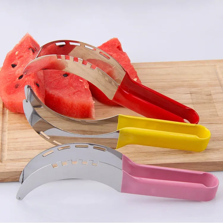 Kitchen accessories gadgets 304 stainless steel watermelon crafts slicer knife core fruit and vegetable tools