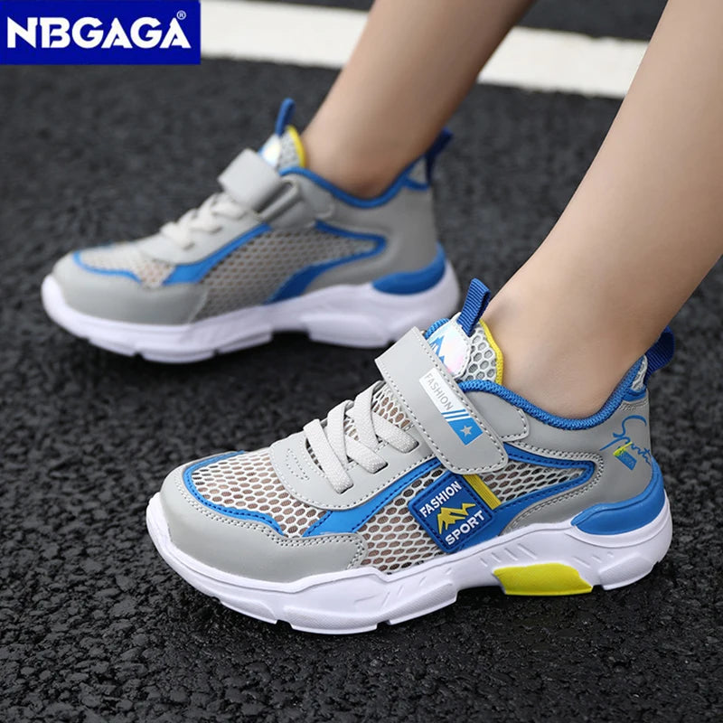 Summer kids' sneakers with breathable mesh, rubber sole, ideal for casual wear and sports