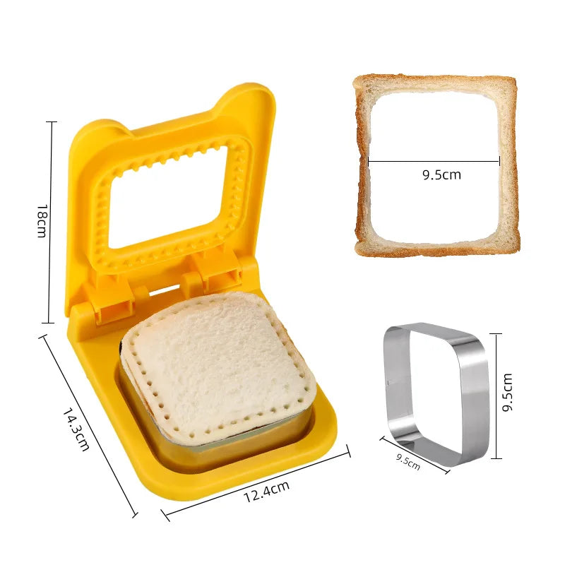 DIY breakfast sandwich maker with bread mold for easy toast and biscuit shaping. Kitchen tool for cutting sandwich bread