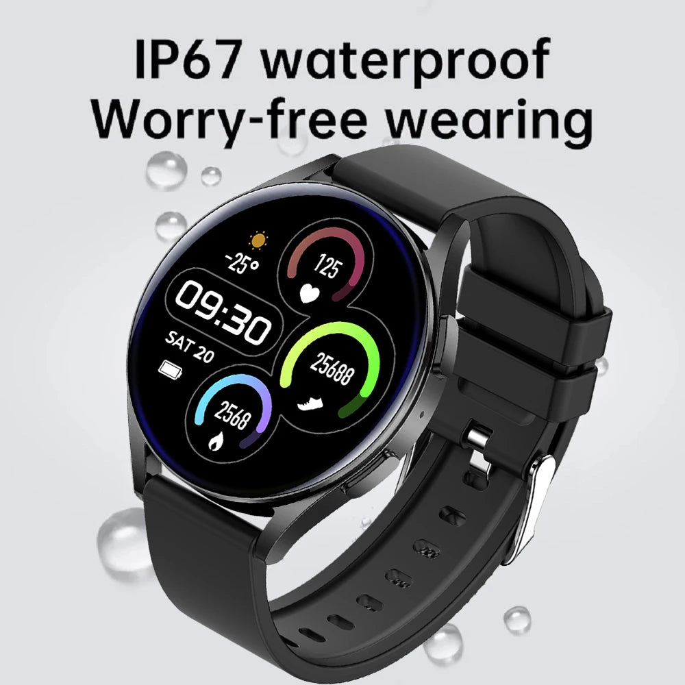 Smartwatch 6: Full Touch, Blood Pressure & Oxygen, Bluetooth Call, Sports Watch for iOS/Android