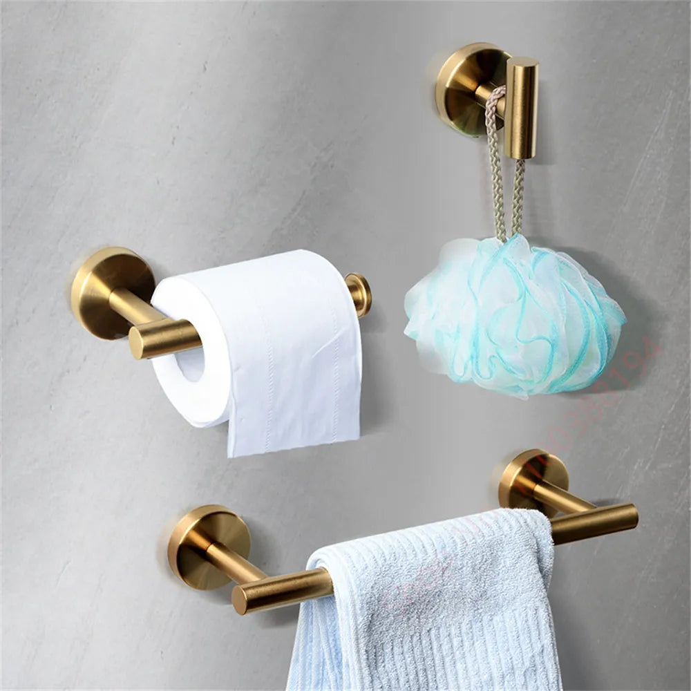 Wall Mount Toilet Paper Holder - Adhesive Black/Silver Roll Paper Stand for Kitchen and Bathroom