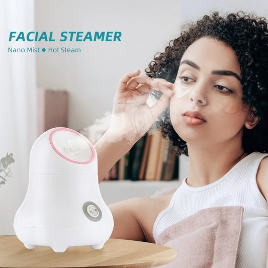 Face Steamer Hot Fog Hot Compress Steamer Nano Mist Heating Sprayer Facial Moisturizing Humidifier Home Care SPA Machine