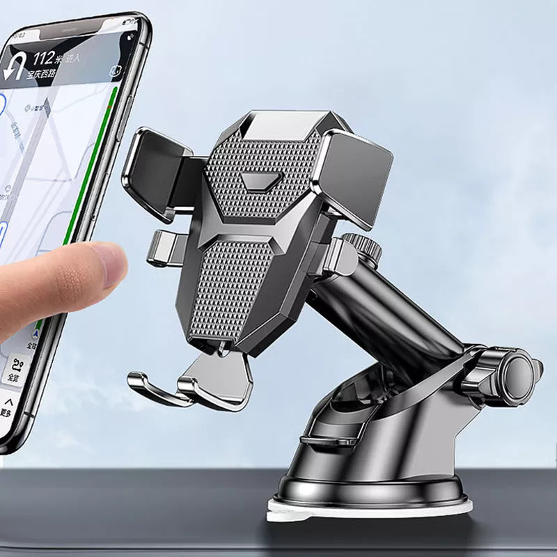 Sucker Car Phone Holder Mount for GPS and Mobile, Compatible with iPhone 13, 12, 11 Pro, Xiaomi, Huawei, Samsung