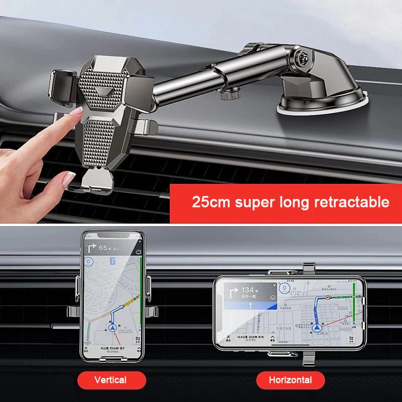 Sucker Car Phone Holder Mount for GPS and Mobile, Compatible with iPhone 13, 12, 11 Pro, Xiaomi, Huawei, Samsung